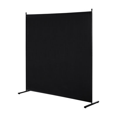 Paravent, paravent à panneau simple, écran d'intimité de 6 pi à l'intérieur, paravent de séparation de pièce, panneau de paravent autoportant pour bureau, chambre à coucher, noir