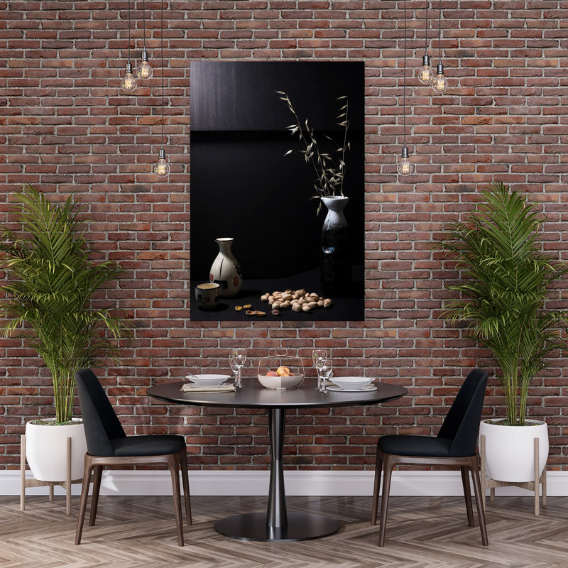 Impression d'art mural contemporain noir foncé, H 60 po x l 40 po