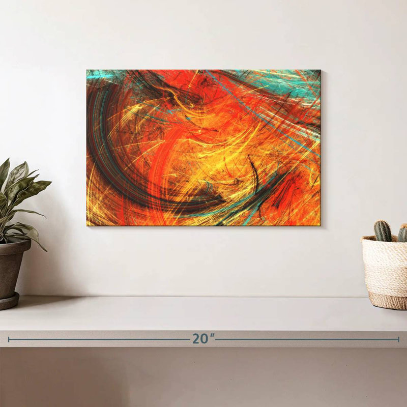 Avery Abstract Sunset Oil, 8" H x 12" W