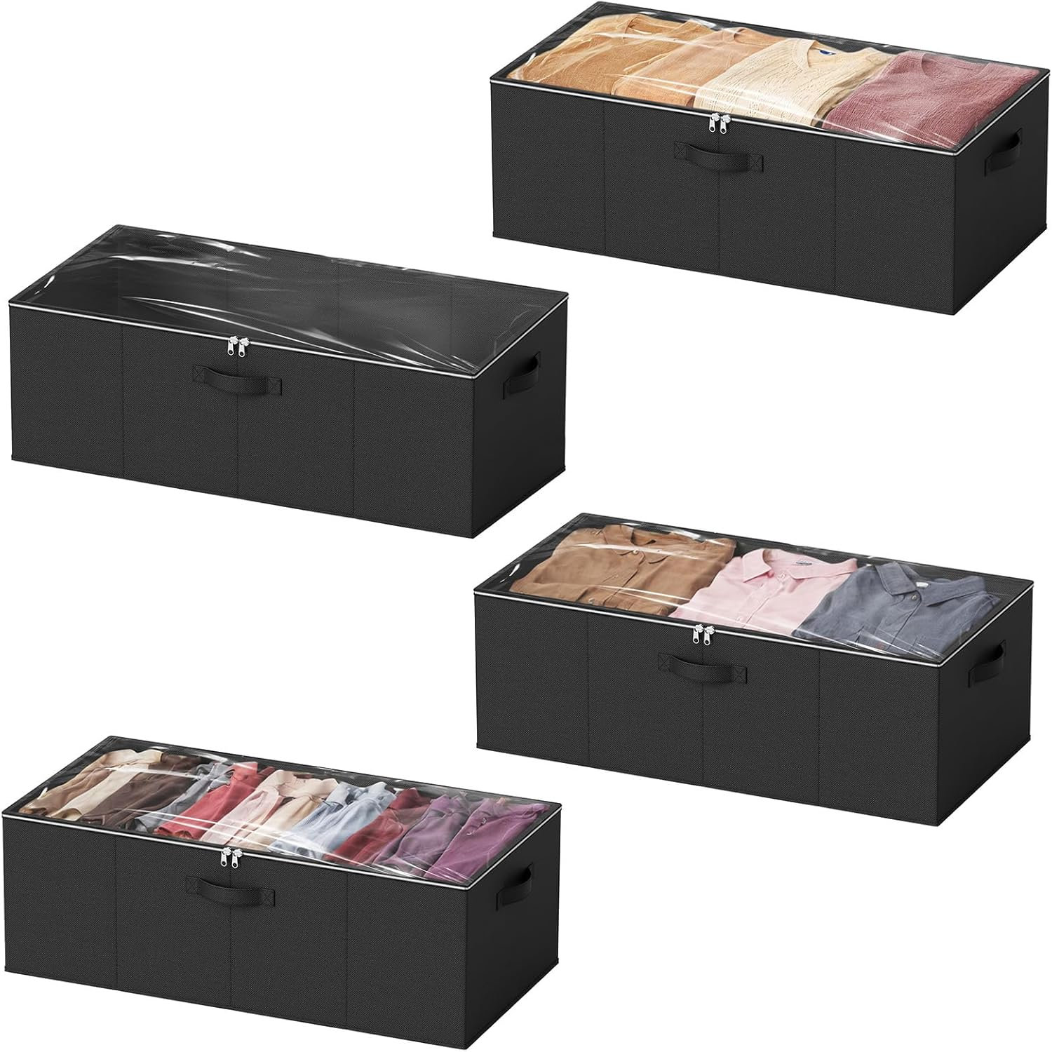 Rangement sous lit HOME BOX l56xL70xH18 49L avec couvercle