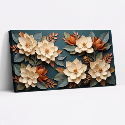 Ensemble de 1 toile murale à motif floral