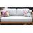 Brewsty Acacia Wood Patio Loveseat With Cushions