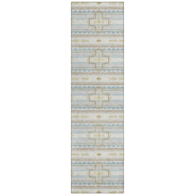 Machine Washable Indoor/Outdoor Chantille  Tribal Rug