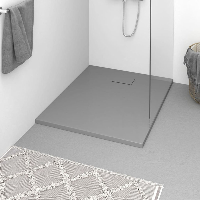 39.4'' W 31.5'' D Rectangular Shower Base, Gray