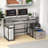 Mau  66'' Computer Desk with Drawers and Storage Shelf-1331866726