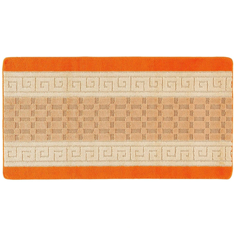 Non-Slip Orange Indoor Area Rug – Washable Large & Small Door Mat, Hallway, Bedroom & Kitchen Floor Mat