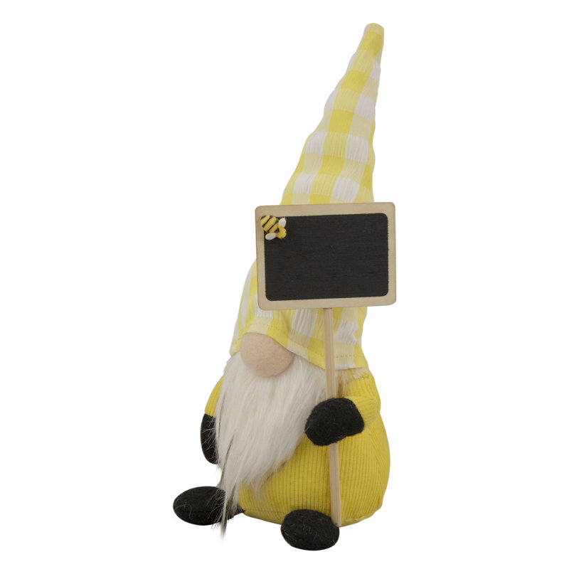 Gnome de printemps 10,25 po avec tableau noir