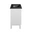 Meuble-lavabo en chêne blanc Cascade 36 po avec comptoir en céramique noir à 3 trous-100841270-100841267