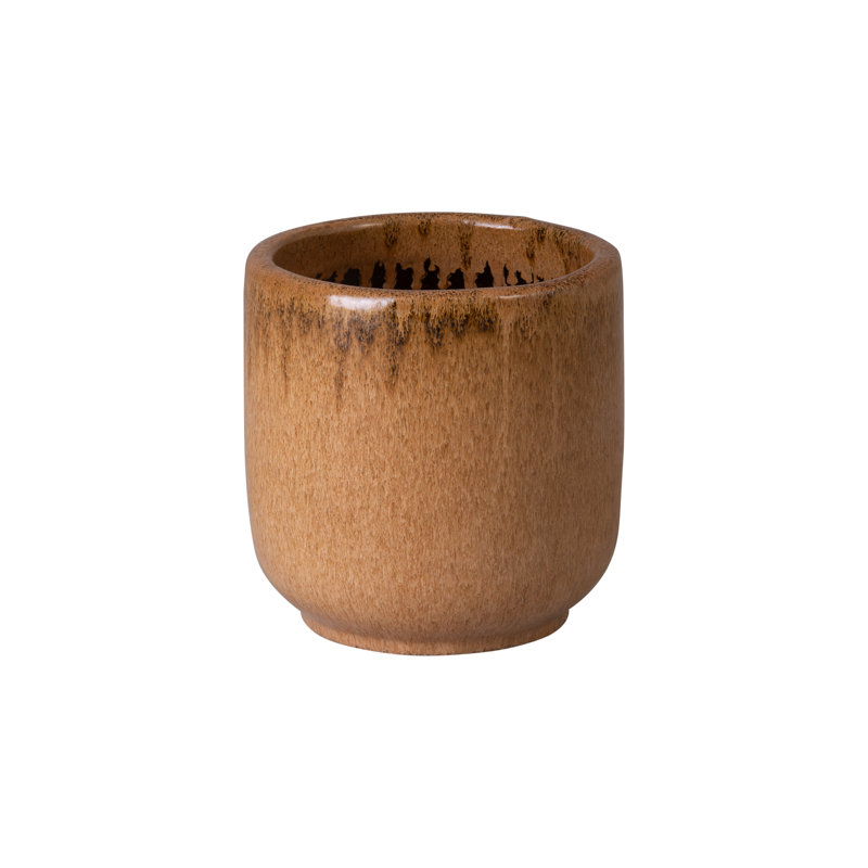 Jardinière en forme de baril, mousse Java 10 x 11 po H