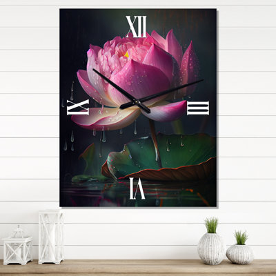 Beautiful Blossoming Pink Lotus - Lotus Very Wall Clocks