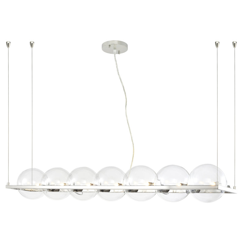 Lustre 7 lumières Ensemble, Argenté