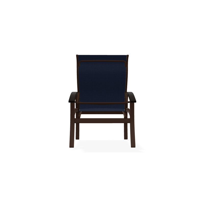 Chaise de patio Askar, Bleu marine 13D Sunbrella®, Noir, Kona texturé