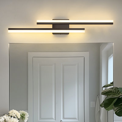 2-Light Minimalist LED Wall Sconce With Frosted Acrylic Shade, Modern Wall Light For Bedroom, Living Room