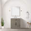 Ensemble de meuble-lavabo simple avec plateau en marbre de culture et robinet