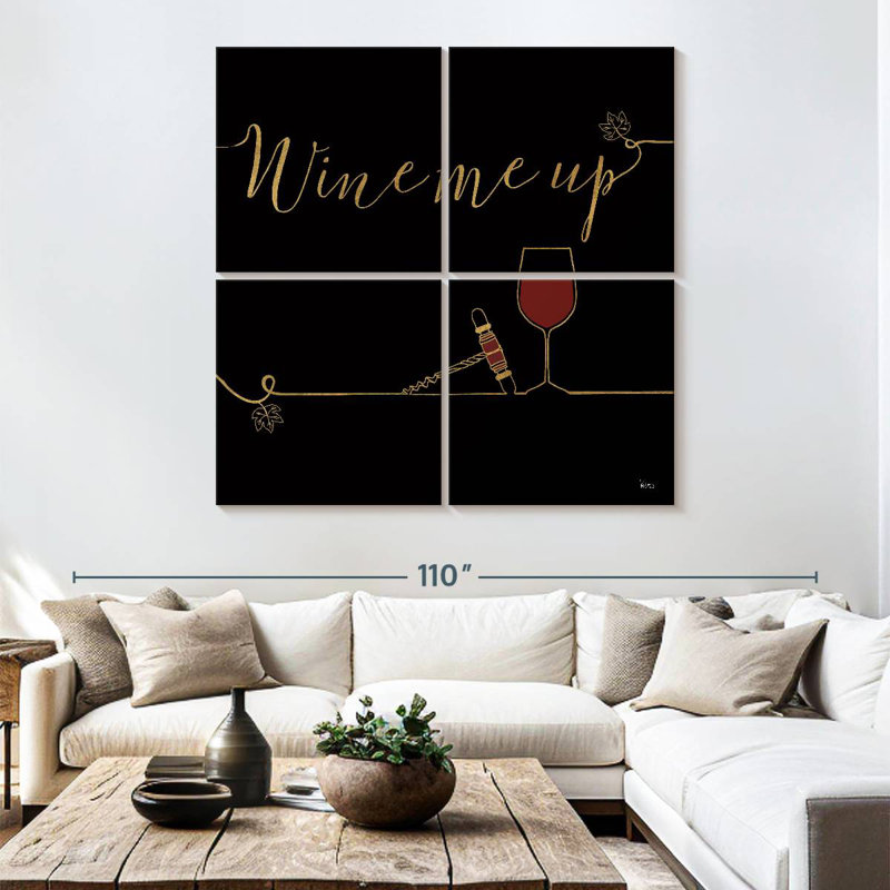 Tergel Underlined Wine II Black, 74" H x 74" W