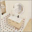 Ensemble de meuble-lavabo flottant mural 36 po avec lavabo 36 po, chêne clair, 2 portes et 2 tiroirs, plateau lavabo en gel, 3 boîtes