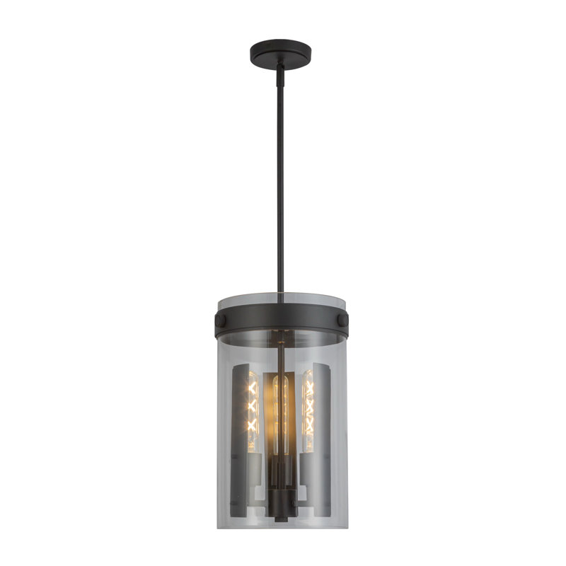 Luminaire suspendu 3 lumières Lucai, Noir, noir, noir, noir