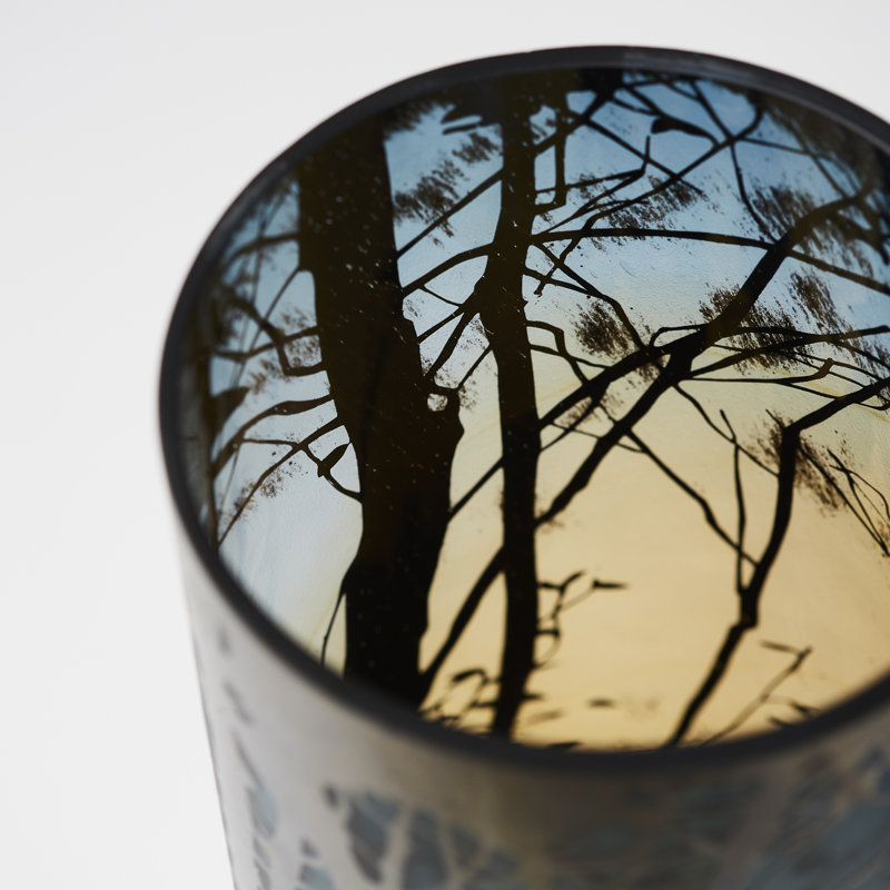 Miombo Handcrafted Glass Table Vase, 15.5" H x 7.75" W x 7.75" D