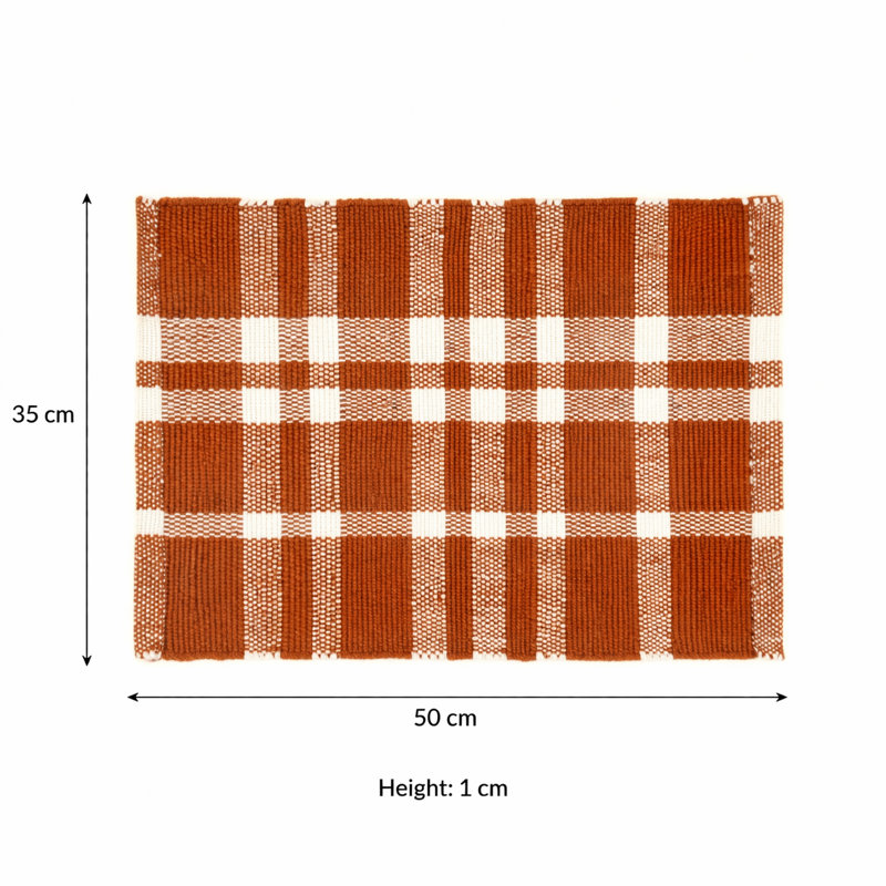 Polyester Striped Placemat, Rust