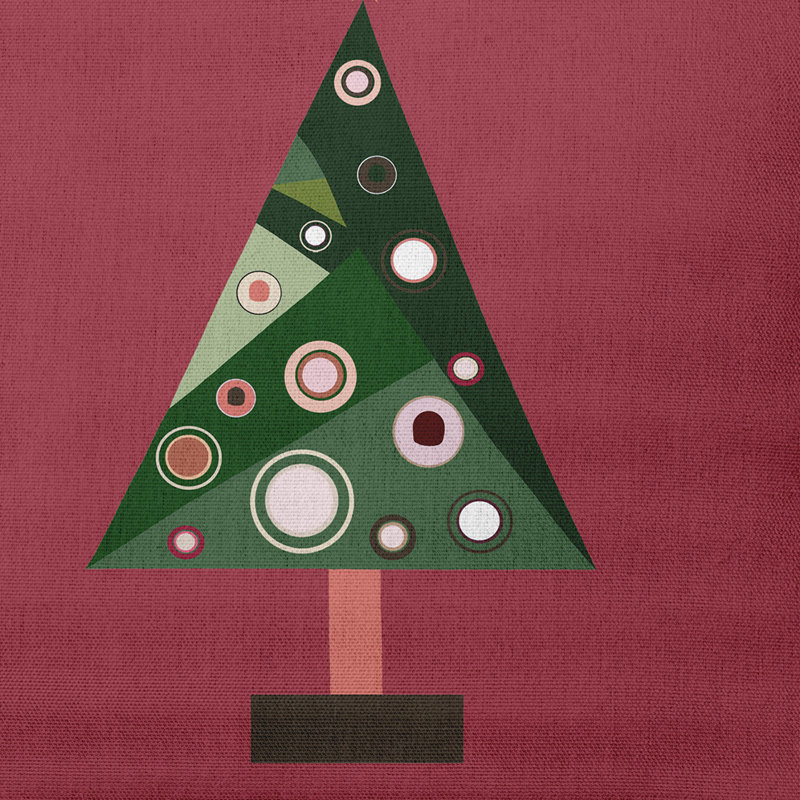 Crazy Christmas_Sq, 16 po x 16 po, Rouge brique, Oui