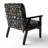 Dinosaurs Roar - Upholstered Glam Arm Chair, Blue Accent Chair-93825622
