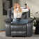 Wide Seating Durable Synthetic Leather Recliner with Massage and Heat Functions