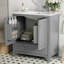 Meuble-lavabo gris de 30 po avec lavabo simple, armoire combinée, lavabo encastré en céramique et rangement multifonctionnel, portes à fermeture douce, structure en bois massif-2037320114-2037320112