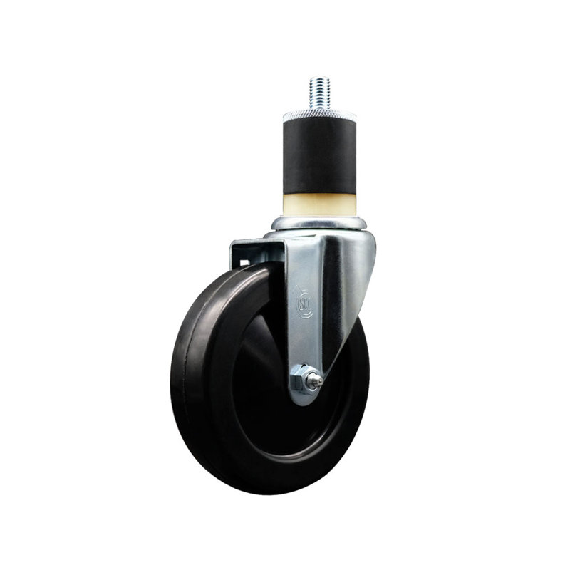 Roue souple en caoutchouc souple pivotante de 1-7 / 8 pouces SCC