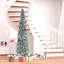 Arbre de Noël artificiel mince enneigé 9 pi de hauteur avec des branches réalistes et 1014 pointes