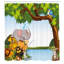 Ambesonne Cartoon Shower Curtain Cartoon Animals Funny  Multicolor-94637573