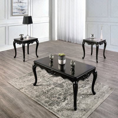 End Table, Traditional Square, Champagne Finish