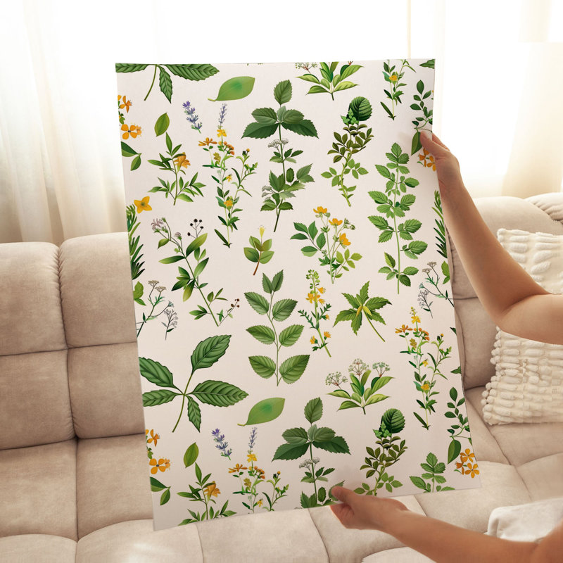 «Botanical Plants & Herbs I Cottage», reproduction d'art non encadrée, H 16 po x l 12 po