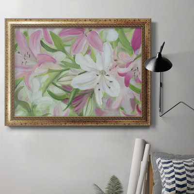 «Pink and White Lilies IV», cadre photo, impression sur toile