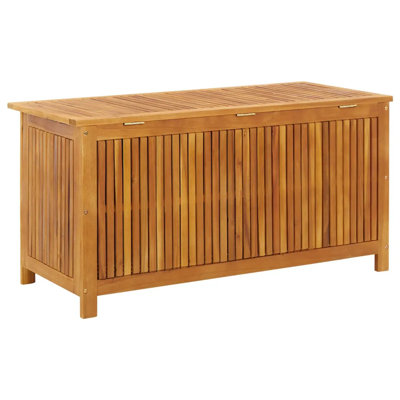 Marlow Home Co. Grisby 113 cm W Water Resistant Acacia Solid Wood Deck Box in Brown