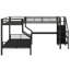 Stylish L-Shaped Bunk & Loft Bed with Storage Wardrobe, Desk & USB Charging