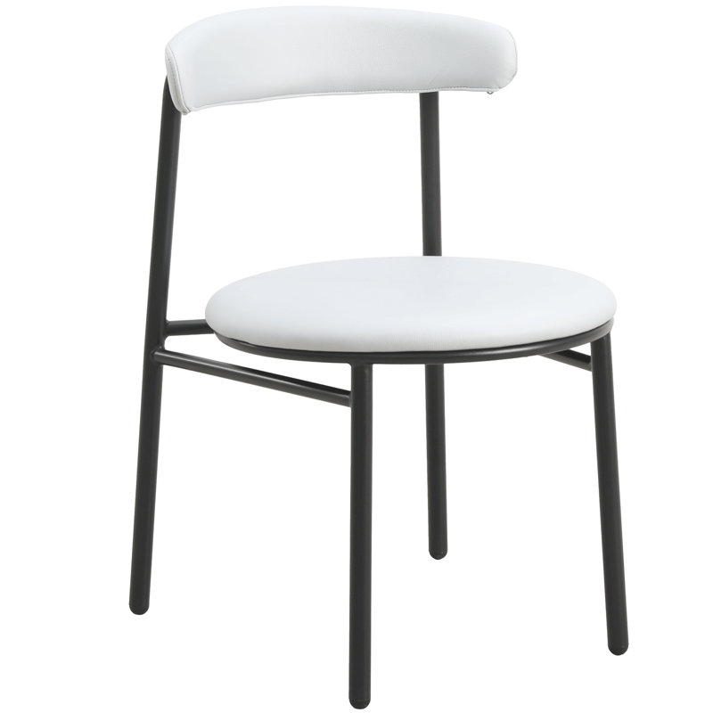 20.08'' H Upholstered Metal Side Chair, Burgundy