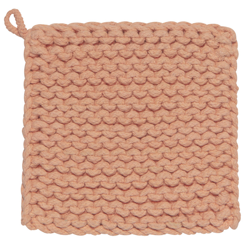 Now Designs Cotton Potholder, Peach