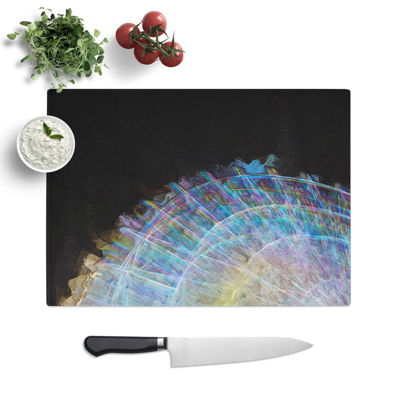 Glass Lights of The Ferris Wheel in Abstract Chopping Board, 39 cm W x 28.5 cm L