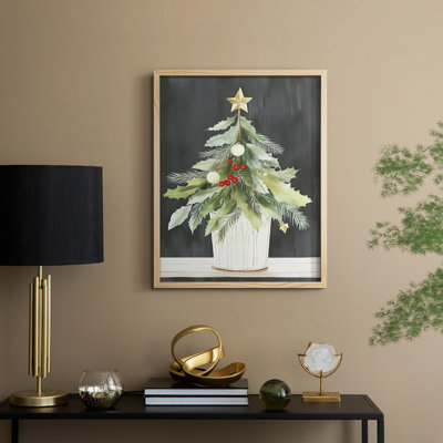 «Christmas Holiday Art DCCCL XXXVI», reproduction encadrée - bois massif