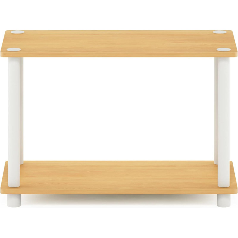 2-Tier No Tools Tube Shelf And End Table With Simple Stylish Design, Easy 5-Minute Assembly, Sturdy And Functional For Any Room