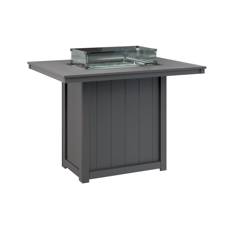 Foyer de table rectangulaire 54 po Berlin Gardens Donoma, Gris fumée