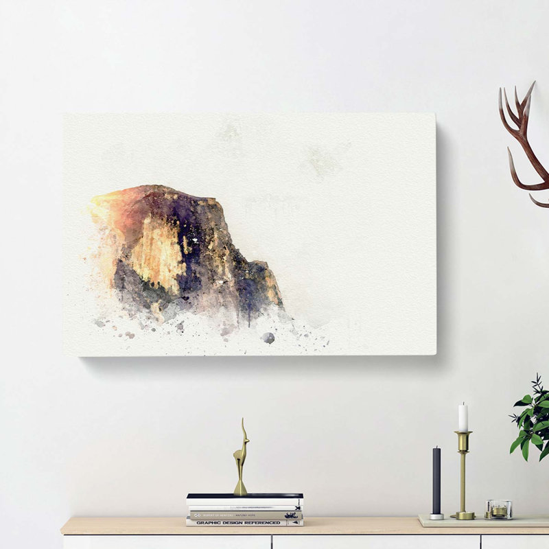 Half Dome At In California In Abstract - Wrapped Canvas Painting, 35cm H x 50cm W x 3cm D