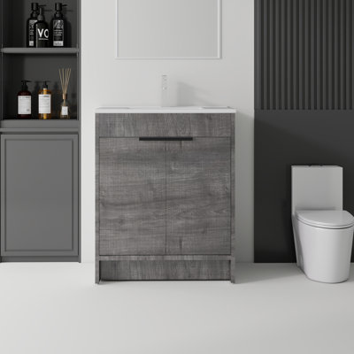 Meuble-lavabo autoportant avec lavabo