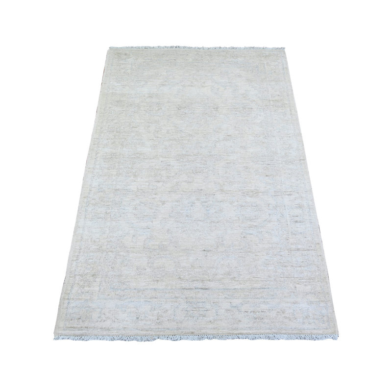 Tremar One-of-a-Kind Rectangle 3' X 5' New Age Wool Area Rug Ivory