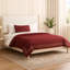 Lit très grand Mooran, revêtement en polyester blanc, bois brun clair-118778051-118778052
