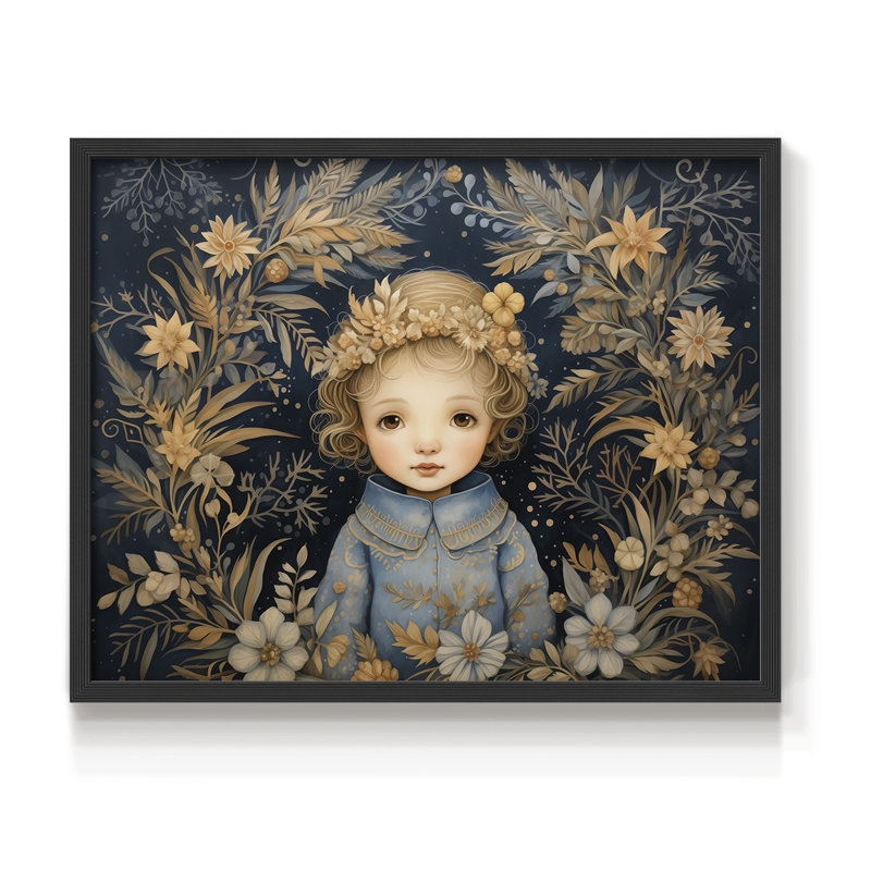 «Chirstmas Art» - CECXCV III - Reproduction encadrée - Restickable, H 11 po x l 14 po, Noir, noir, noir, noir