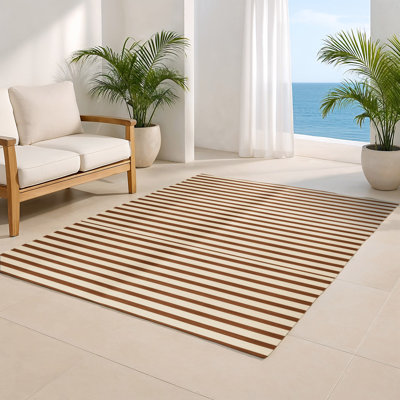 Tapis intérieur / extérieur beige HorizontalStripes