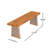 Yona Patio 2-Piece Acacia Wood Dining Set With PE Wicker Legs-1571505937