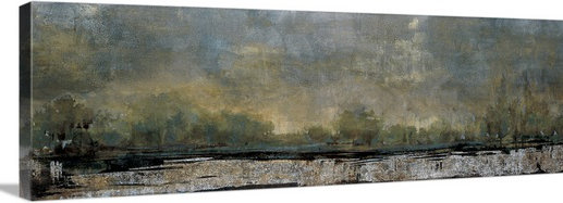 «Bellarose Poetic Landscape» par Liz Jardine, reproduction d'art, H 20 po x l 60 po, Toile