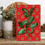 Festive Holly Knit Pattern Classic Traditional Vibrant Nature Plant Wall Art Print 1 Piece Wrapped Canvas Wall Art-600319796